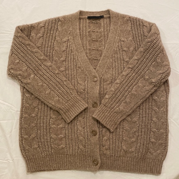 Jenni Kayne Cable Cocoon Cardigan Sand 